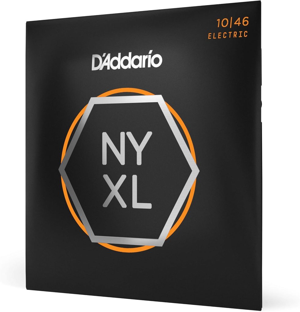 D'Addario Cuerdas Guitarra Electrica | Cuerdas de Guitarra | Cuerdas para Guitarra Eléctrica | NYXL1046 Nickel Wound, Regular Light, 10-46,